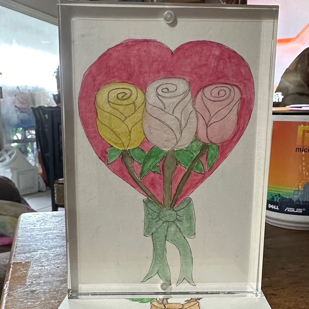 Heart-Shaped Floral Art with Roses
